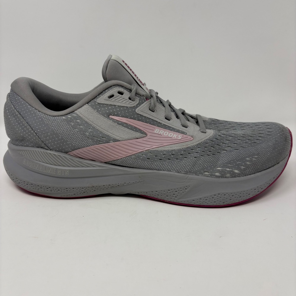 Brooks Adrenaline GTS 24 Women's Size 12 Narrow Grey Pink Running Shoes Sneakers